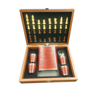 Hip Flask with Chess Board Bar Set 2 color